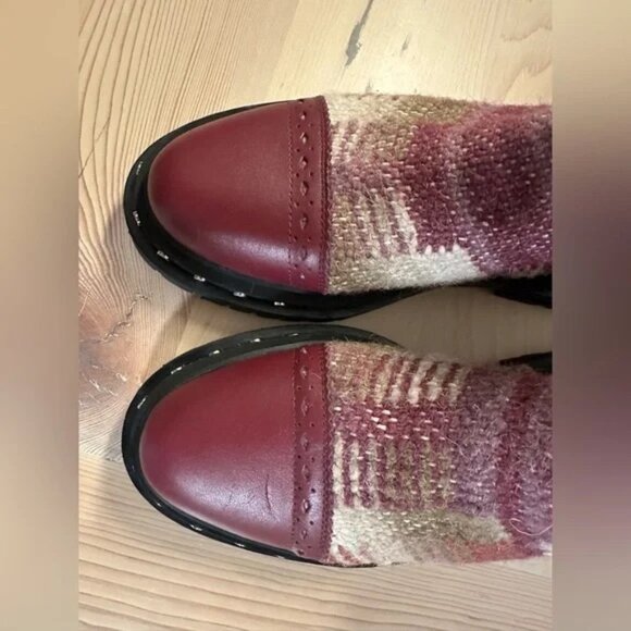 Free People Burgundy and Multicolor Knit Ankle Boots - Picture 5 of 11